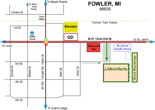In Town Fowler Map