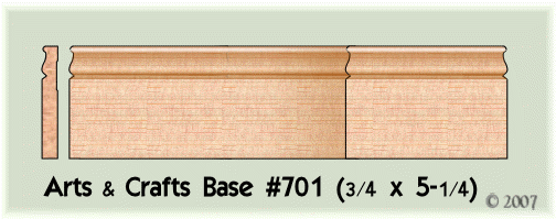 Arts & Crafts Base #701 (3/4 x 5 1/4)