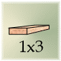 S4S Boards #(1x3) (3/4 x 2 3/4)