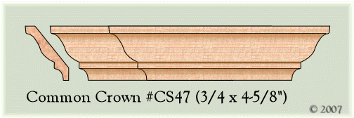 Common Crown #CS47 (3/4 x 4 5/8)