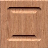 Square Groove Wood Rosette 3 1/2 Ros Sq